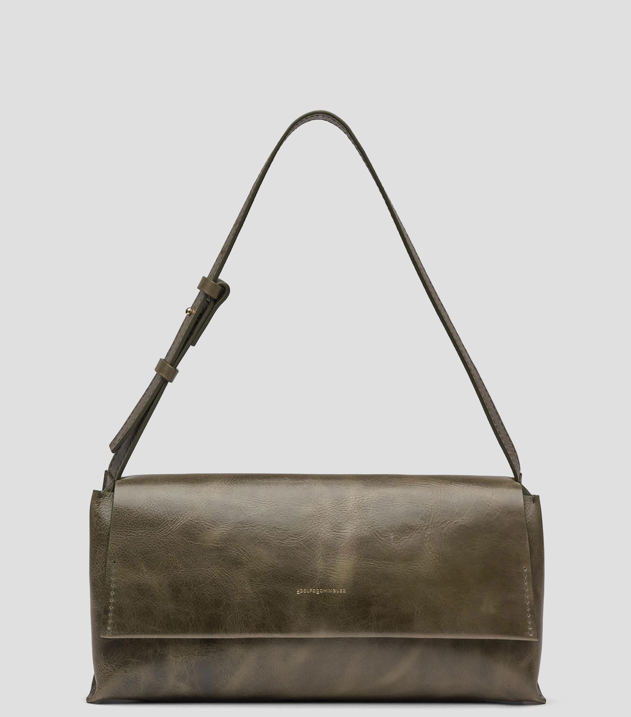 Bolsa shoulder en piel liso Mujer
